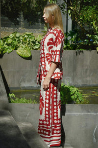 COOPER | SEVILLE STROLLS PANT - RED/NATURAL