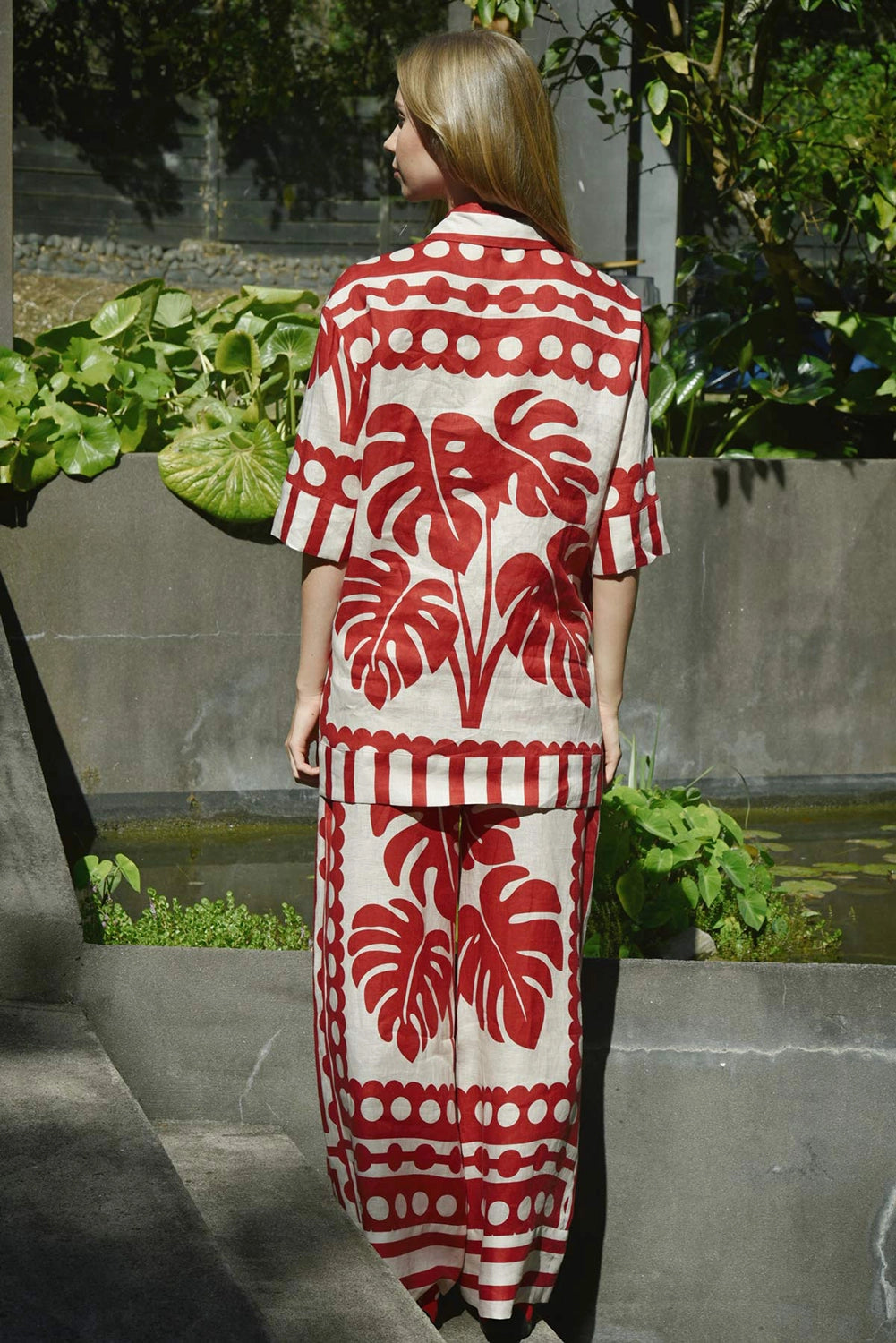 COOPER | SEVILLE STROLLS PANT - RED/NATURAL