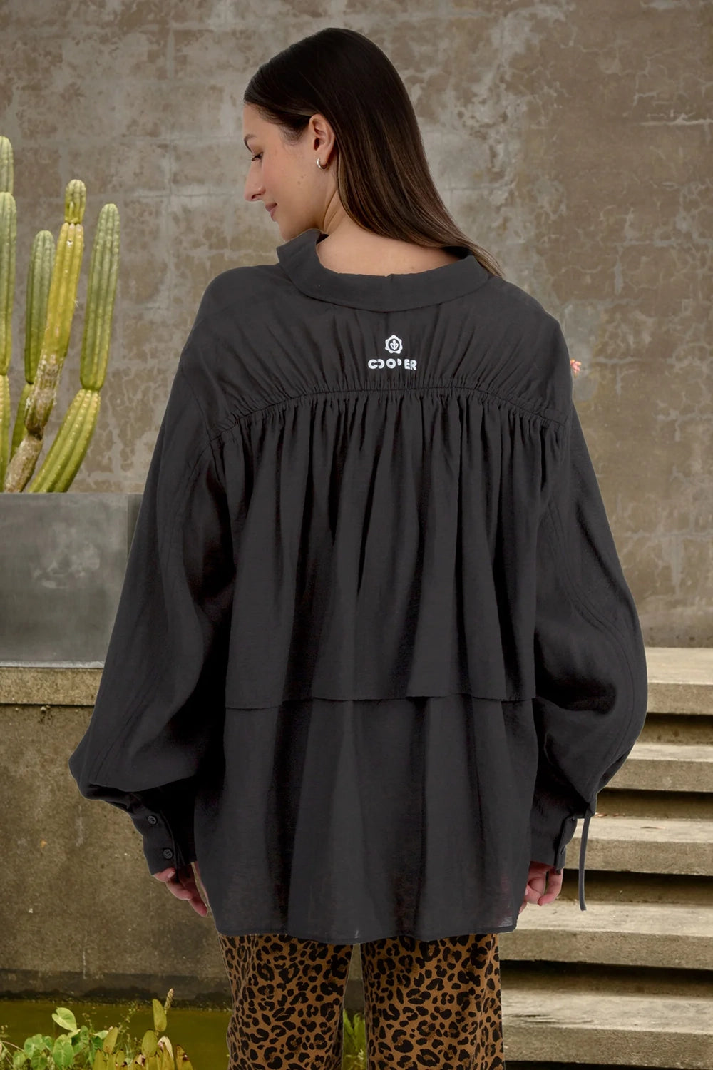 COOPER | GATHER ROUND SHIRT - BLACK