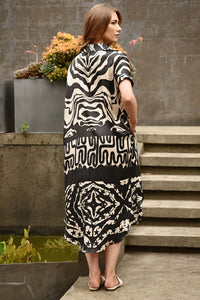 COOPER | HERE & NOW DRESS - BLACK/STONE