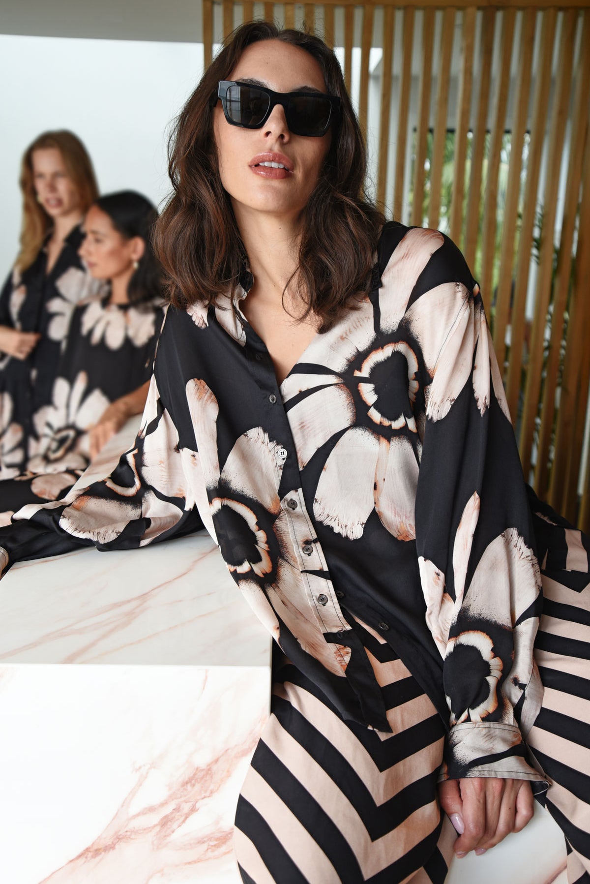 COOPER | JUST CASUALLY SHIRT - BLUSH FLORAL
