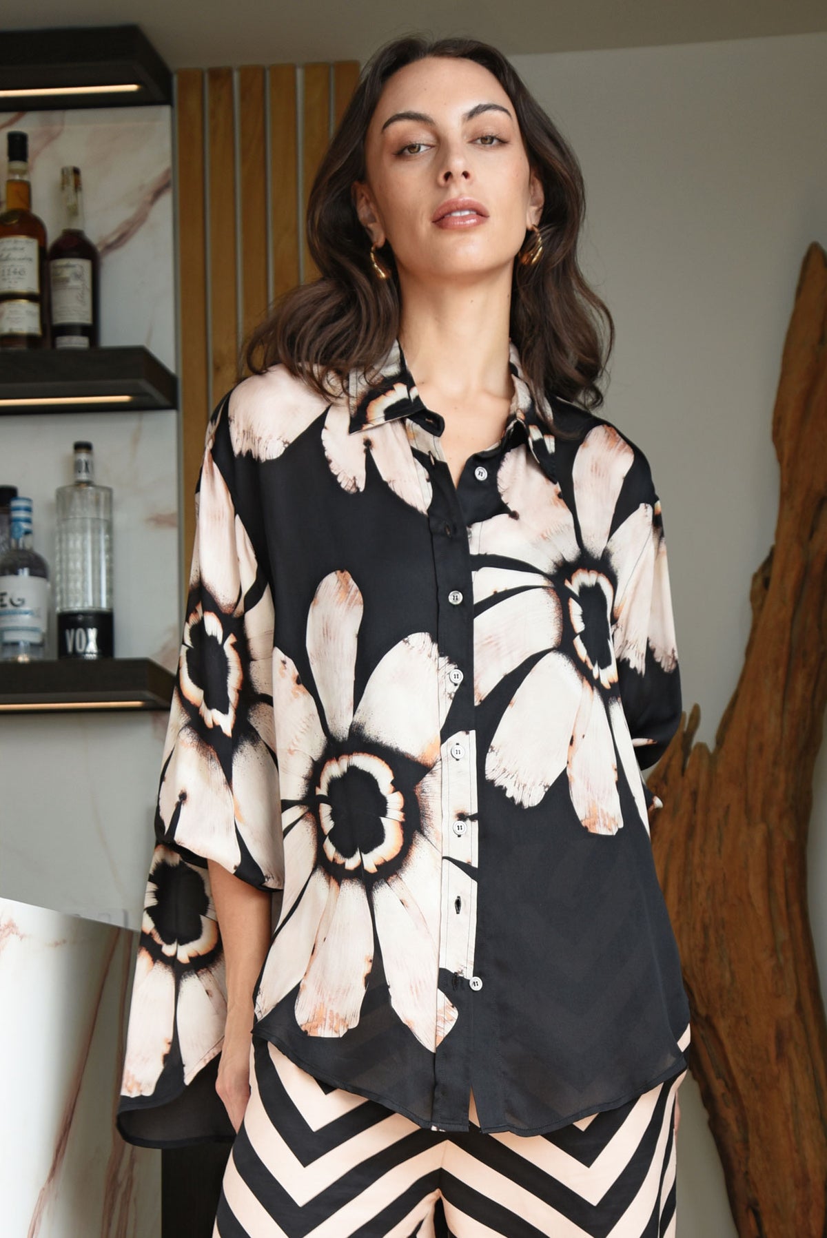 COOPER | JUST CASUALLY SHIRT - BLUSH FLORAL