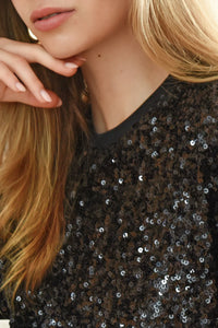 COOPER | SHINE QUEENS TOP - BLACK
