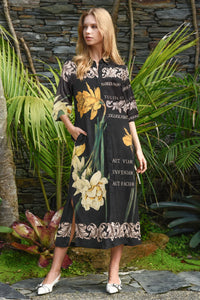 COOPER | BRIEF STATEMENT DRESS - LATIN PRINT