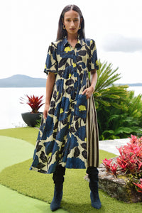COOPER | MADE FOR EACH OTHER DRESS - LIME/BLUE FLORAL