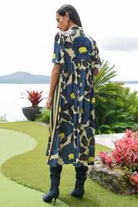 COOPER | MADE FOR EACH OTHER DRESS - LIME/BLUE FLORAL