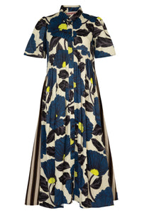 COOPER | MADE FOR EACH OTHER DRESS - LIME/BLUE FLORAL