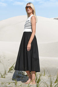 COOPER | HOOK, LINE, SINKER DRESS - BLACK/WHITE