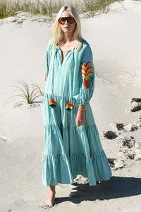 COOPER | SPEAKING VOLUMES DRESS - GREEN STRIPE