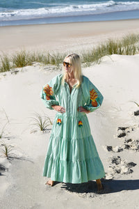 COOPER | SPEAKING VOLUMES DRESS - GREEN STRIPE