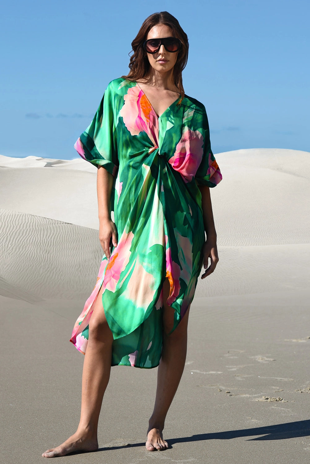 COOPER | DO THE TWIST DRESS - GREEN FLORAL