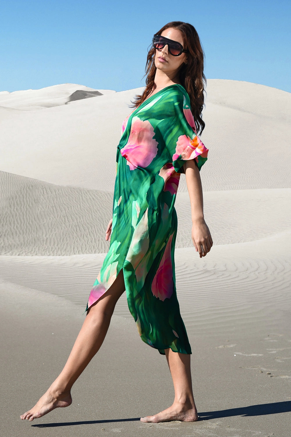 COOPER | DO THE TWIST DRESS - GREEN FLORAL