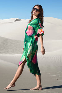 COOPER | DO THE TWIST DRESS - GREEN FLORAL