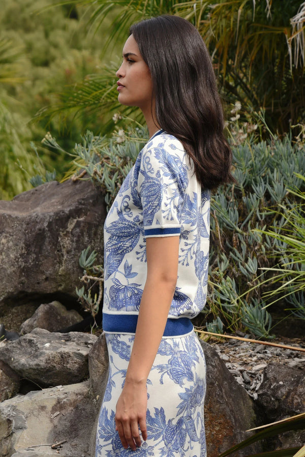 COOP | OUT OF THE BLUE TOP - BLUE & WHITE