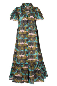 COOP | NEW LEAF ON LIFE DRESS - BLUE & OLIVE