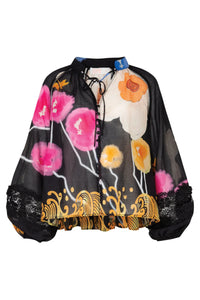 COOP | LACE TO THE TOP BLOUSE - BLACK