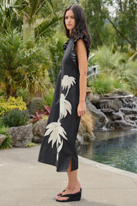 COOP | THREE-MENDOUS BLOOMS DRESS - BLACK & CREAM