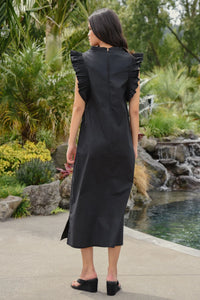 COOP | THREE-MENDOUS BLOOMS DRESS - BLACK & CREAM