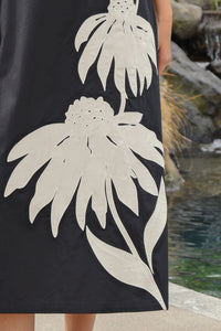 COOP | THREE-MENDOUS BLOOMS DRESS - BLACK & CREAM