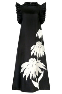 COOP | THREE-MENDOUS BLOOMS DRESS - BLACK & CREAM