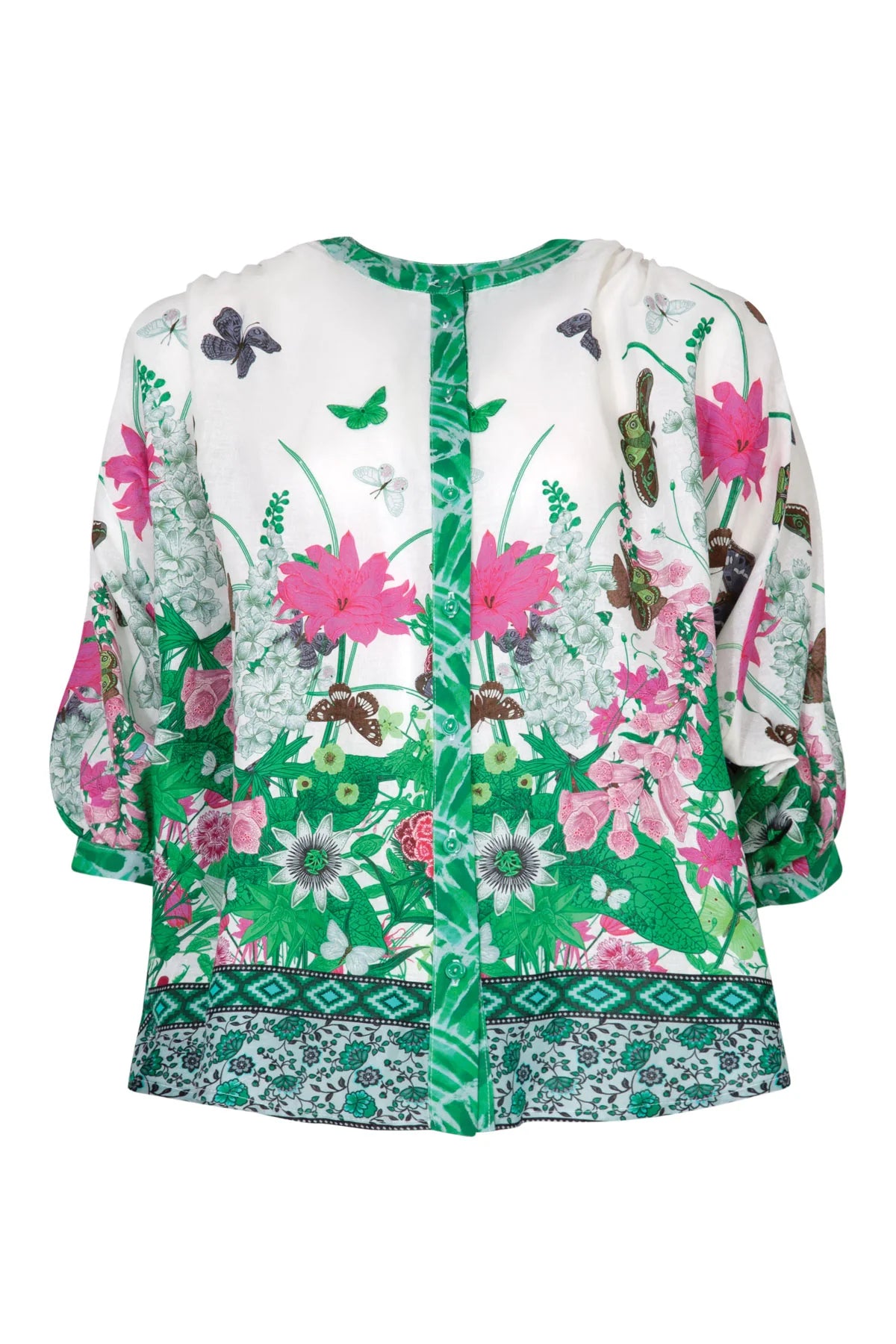 CURATE | EMBRACE THE PRESENT SHIRT - FLORAL BORDER