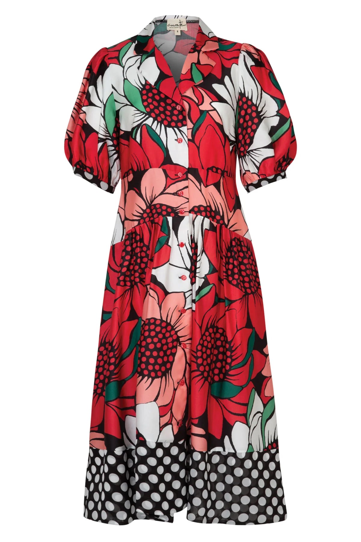 CURATE | SHAPE UP DRESS - MIXED SPOT FLORAL