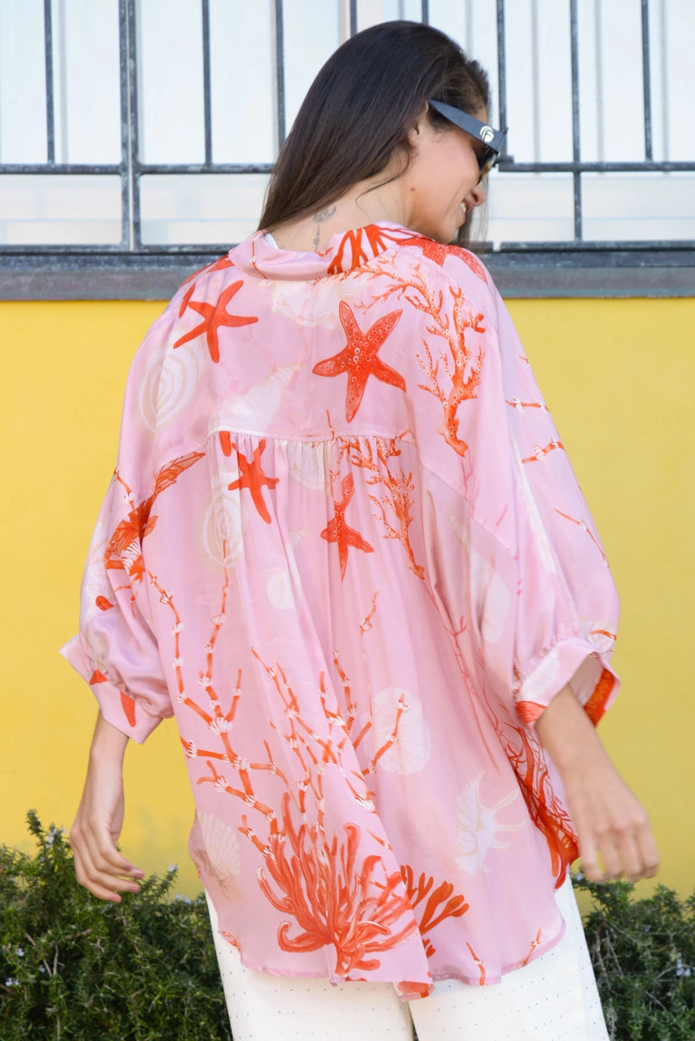 CURATE | BEHIND HER BACK SHIRT - PINK SHELLS