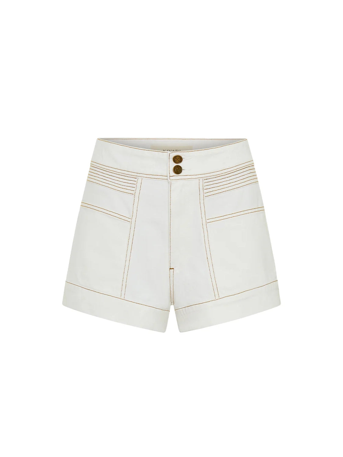 KIVARI | Cameron Denim Short - White