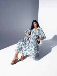 KIVARI | Bluebell Maxi Dress - Blue Ecru