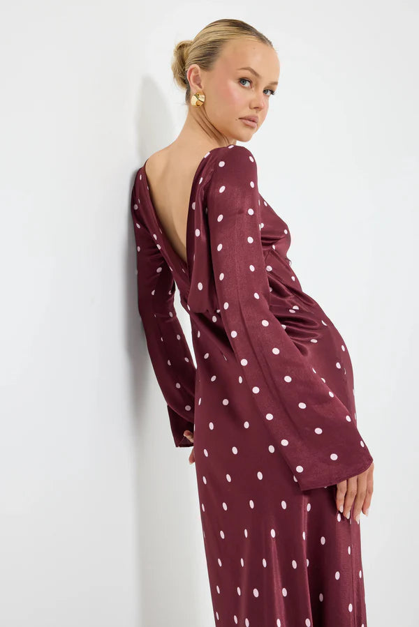 Pasduchas | Rowan Sleeve Midi - Cherry/Pink Spot