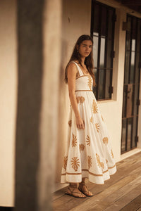 Aur Orceá | Dalla Palma Embroidered Bias Maxi Dress