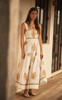 Aur Orceá | Dalla Palma Embroidered Bias Maxi Dress
