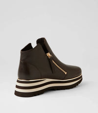 Django & Juliette | Evol Choc Milk Leather Ankle Boots