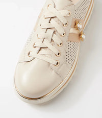 Django & Juliette | Eaglesy Milk Camel Multi Lace Up Flats