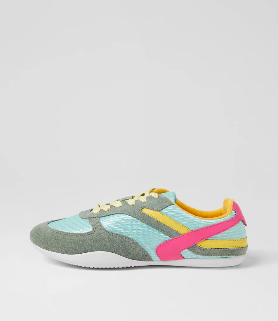 Django & Juliette | Zoya Bright Fabric Lace Up Flats