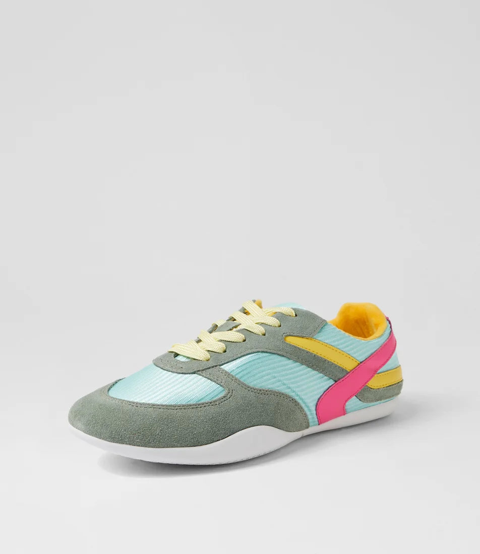 Django & Juliette | Zoya Bright Fabric Lace Up Flats