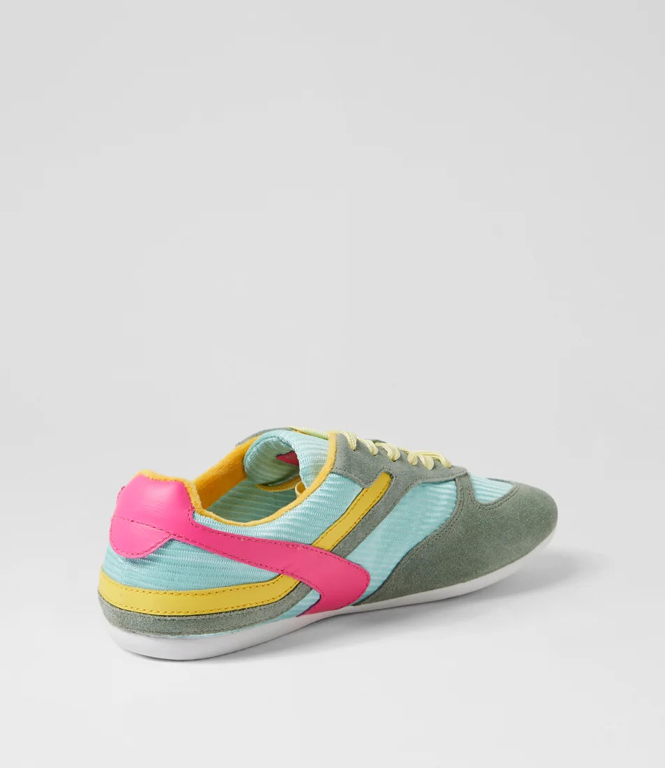 Django & Juliette | Zoya Bright Fabric Lace Up Flats