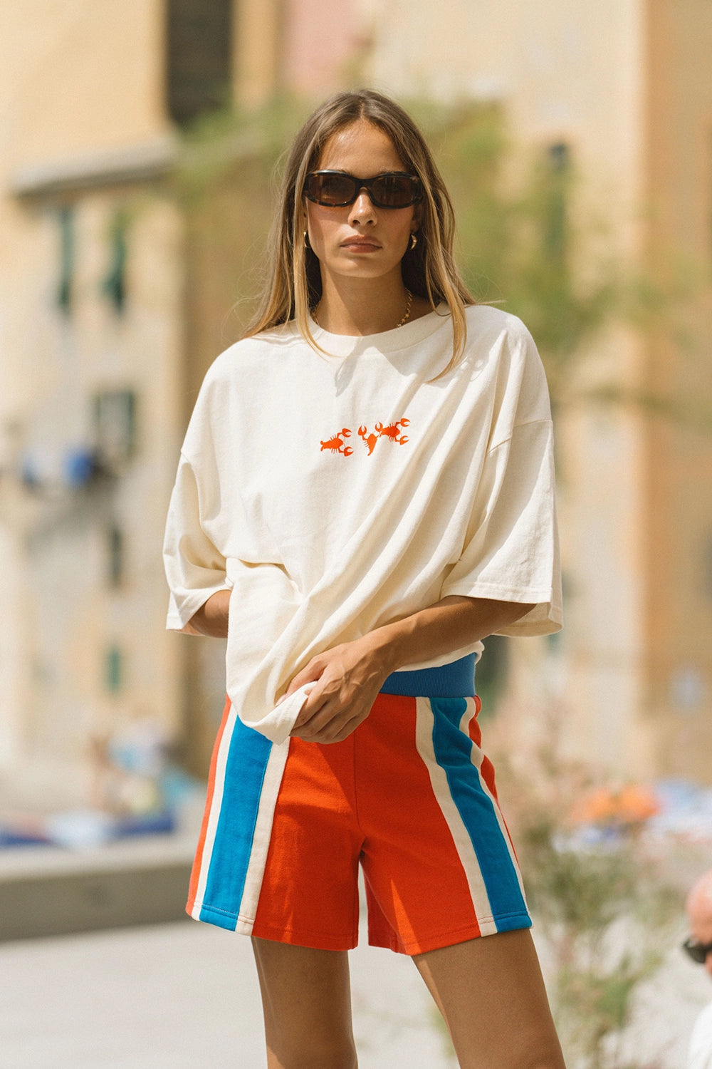 Araminta James | Lobster Oversized Tee - Natural