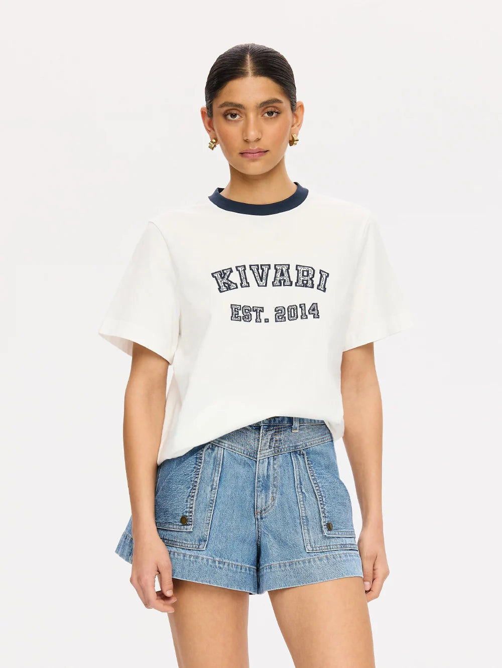 KIVARI | Kivari Tee - Ivory Navy