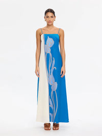 KIVARI | Fleur Maxi Dress - Blue Ivory