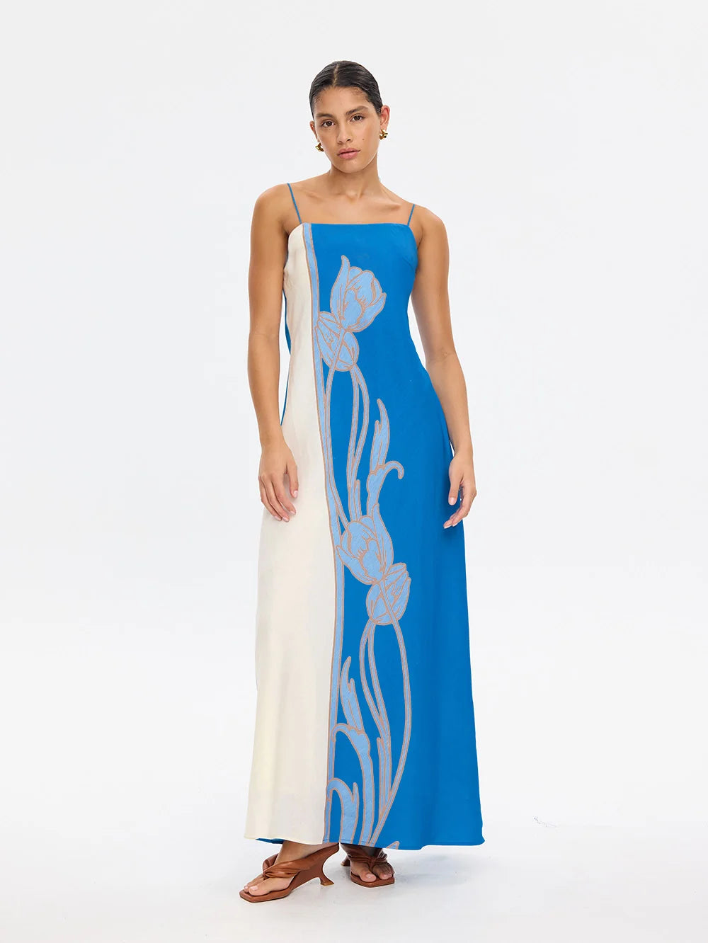 KIVARI | Fleur Maxi Dress - Blue Ivory
