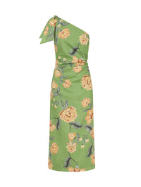 KIVARI | Eve One Shoulder Midi Dress - Green