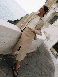 KIVARI | Evie Denim Shirt - Sand