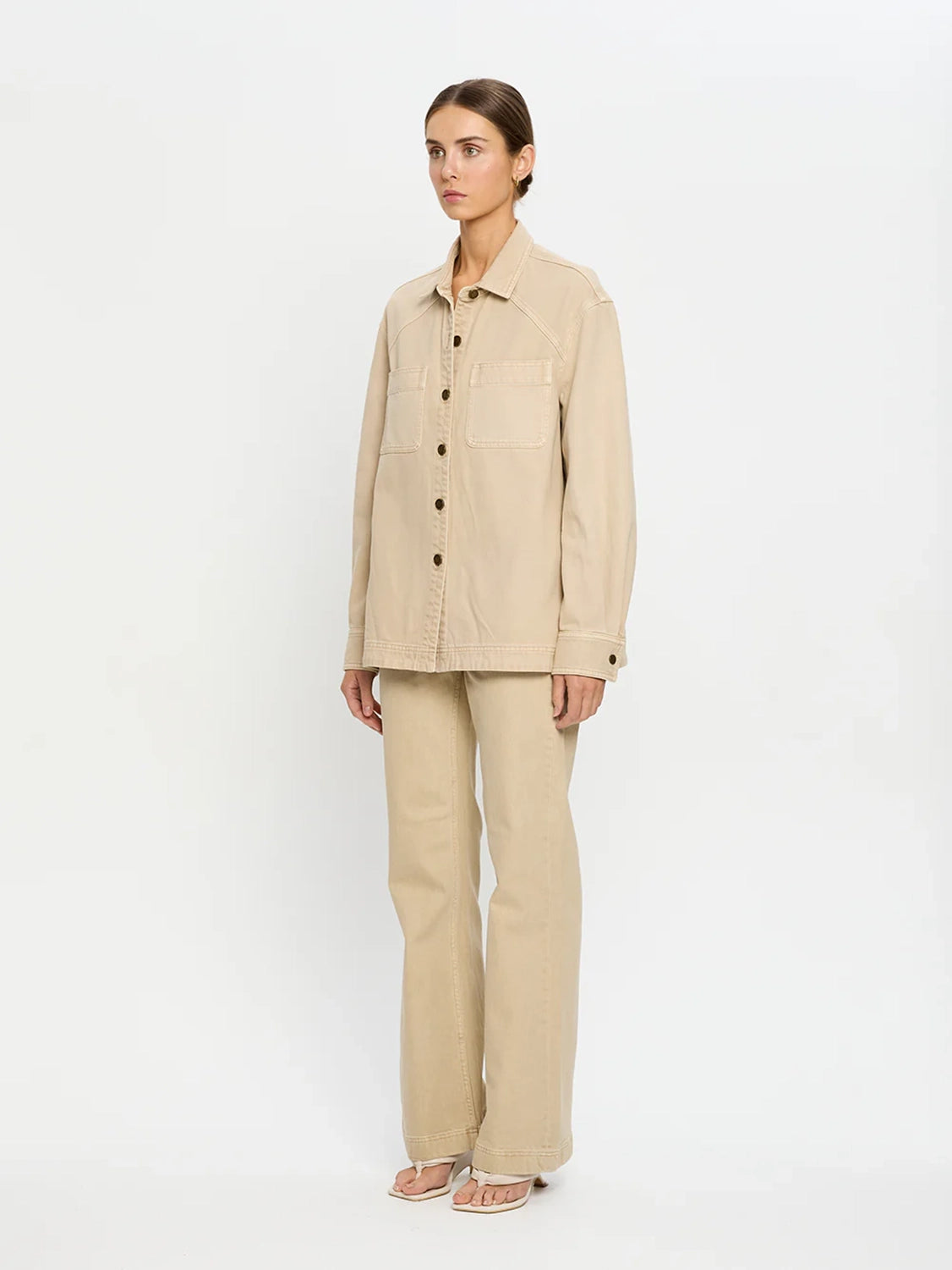 KIVARI | Evie Denim Shirt - Sand