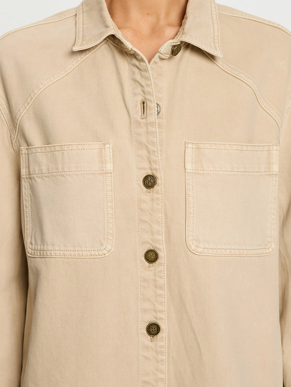 KIVARI | Evie Denim Shirt - Sand
