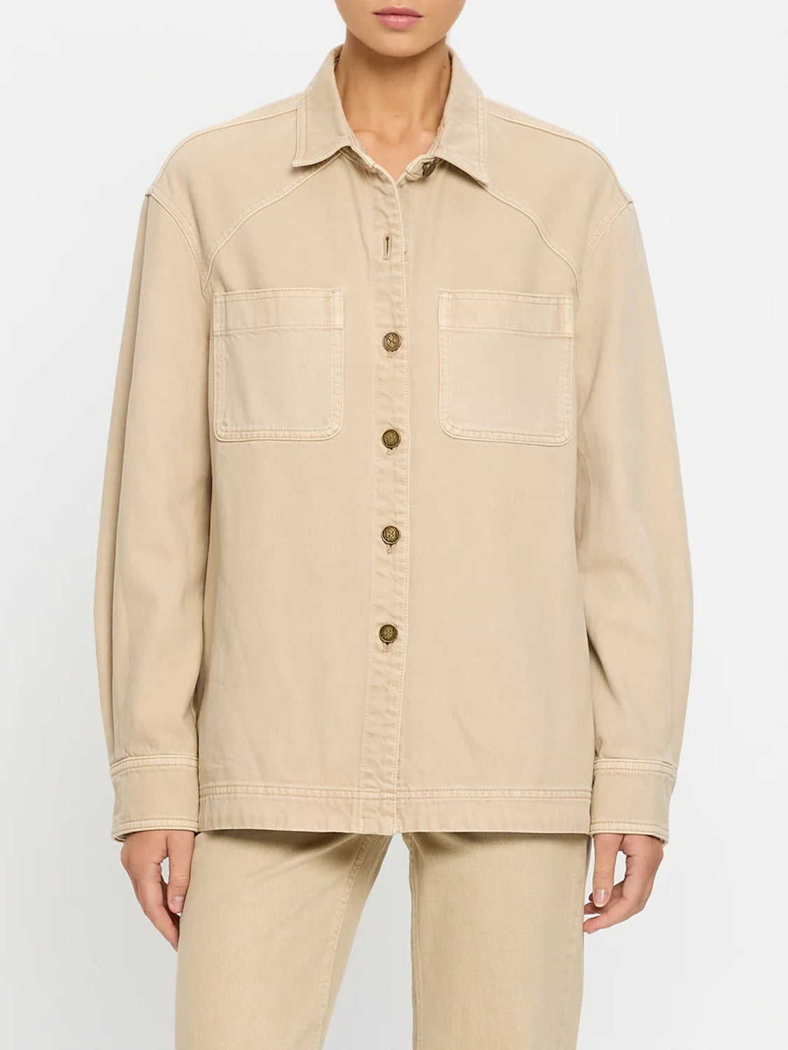 KIVARI | Evie Denim Shirt - Sand