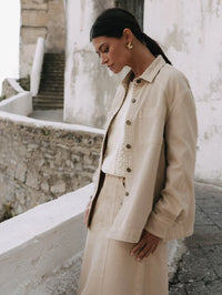KIVARI | Evie Denim Shirt - Sand