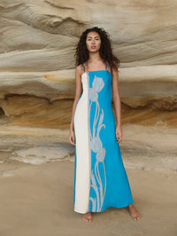 KIVARI | Fleur Maxi Dress - Blue Ivory