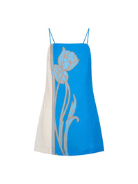 KIVARI | Fleur Mini Dress - Blue Ivory