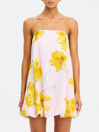 KIVARI | Francine Bubble Mini Dress - Pink Yellow